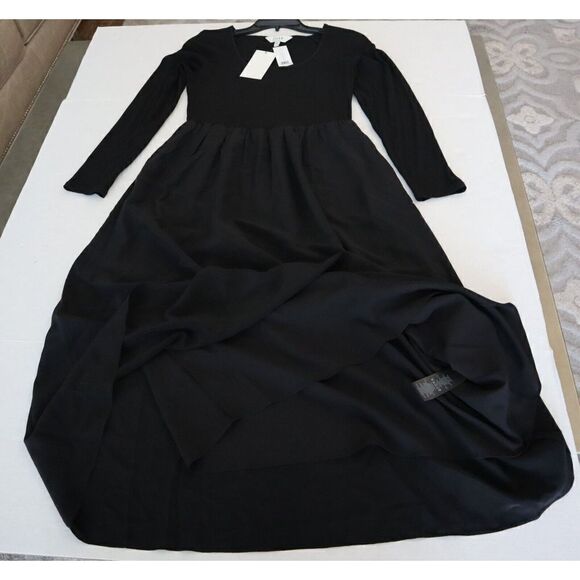 Joie DR035187881 Women's Sz M Black Racine Silk Square Neck Maxi Dress - Picture 15 of 15